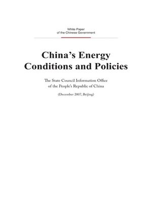 cover image of China's Energy Conditions and Policies (中国的能源状况与政策)